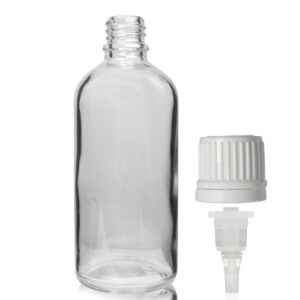 100ml Clear Glass Essential Oil Bottle With Dropper Cap