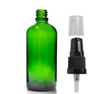100ml Green Glass Dropper Bottle & Lotriojn