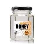 100ml Hexagonal Clear Glass Honey Jar With Lid