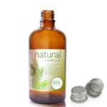 100ml Amber Glass Essential Oil Bottle With Aluminium Cap