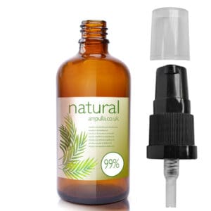 100ml Amber Glass Essential Oil Bottle With Pump