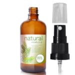 100ml Amber Glass Essential Oil Bottle With Atomiser Spray