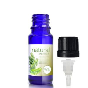 10ml Blue Glass Essential Oil Bottle With Dropper Cap