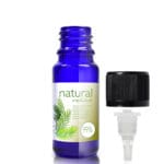 10ml Blue Glass Essential Oil Bottle With CRC Dropper Cap