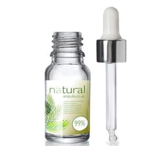 10ml Clear Glass Dropper Bottle With Silver Pipette