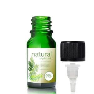 10ml Green Glass Essential Oil Bottle With CRC Dropper Cap
