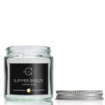 120ml Clear Glass Candle Jar With Aluminium Lid