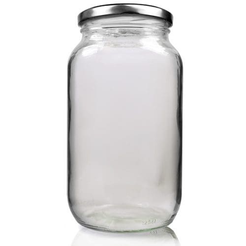 1250ml Clear Glass Jar With Lid