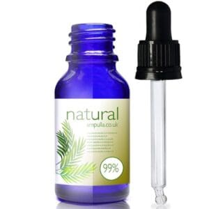 15ml Blue Glass Dropper Bottle With Glass Pipette