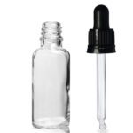 15ml Clear Glass Dropper Bottle With Glass Pipette And Wiper