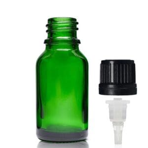 15ml Green Glass Essential Oil Bottle With Dropper Cap