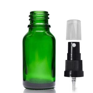 15ml Green Glass Essential Oil Bottle With Atomiser Spray