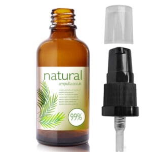 30ml Amber Glass Essential Oil Bottle With Lotion Pump