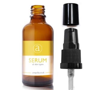 30ml Amber Glass Serum Bottle With Lotion Pump