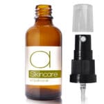 30ml Amber Glass Skincare Dropper Bottle with black spray