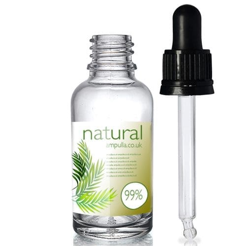 30ml Clear Glass Dropper Bottle With Glass Pipette