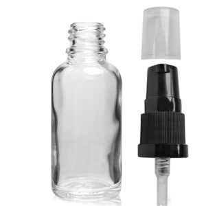30ml Clear Glass Dropper Bottle With Lotion Pump