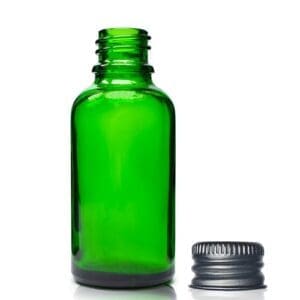 30ml Green Glass Essential Oil Bottle With Aluminium Cap