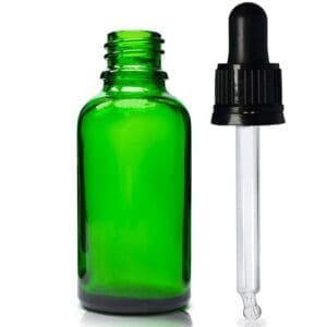 30ml Green Glass Essential Oil Bottle With pipette