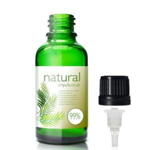 30ml Green Glass Essential Oil Bottle With T/E Dropper Cap