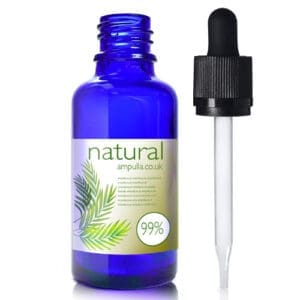 30ml Blue Glass Essential Oil Bottle With CRC Glass Pipette