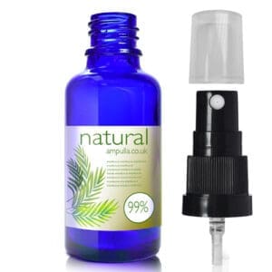 30ml Blue Glass Essential Oil Bottle With Atomiser Spray