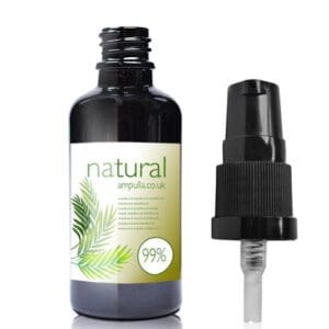 30ml Black Glass Dropper Bottle With Lotion Pump