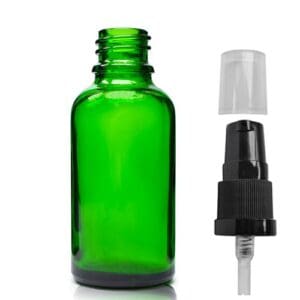 30ml Green Glass Dropper Bottle & Lotion Pump