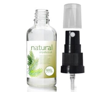 50ml Clear Glass Dropper Bottle With Spray