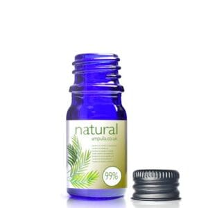 5ml Blue Glass Dropper Bottle With Metal Cap