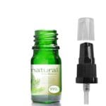 5ml Green Glass Essential Oil Bottle With Lotion Pump