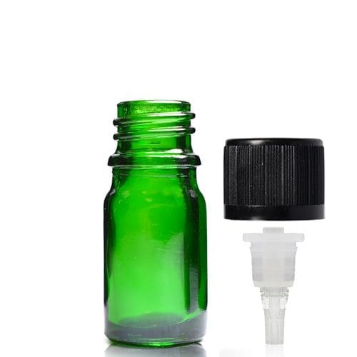 5ml Green Glass Bottle With CRC Dropper Cap