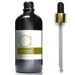 100ml Black Skincare Bottle With Luxury Gold Pipette