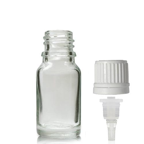 10ml Clear Glass Dropper Bottle With Dropper Cap