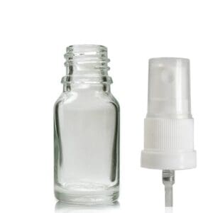 10ml Clear Glass Dropper Bottle With Atomiser Spray