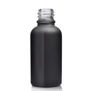 30ml Matte Black Glass Dropper Bottle