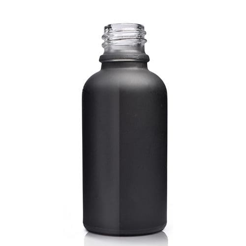 30ml Matte Black Glass Dropper Bottle