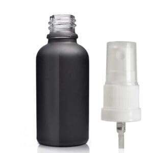 30ml Matte Black Glass Dropper Bottle With Atomiser Spray