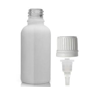 30ml White Glass Dropper Bottle With Dropper Cap