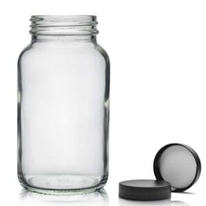 250ml Clear Glass Pharmapac Jar With Cap