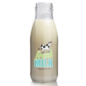 250ml Clear Glass Milk Bottle