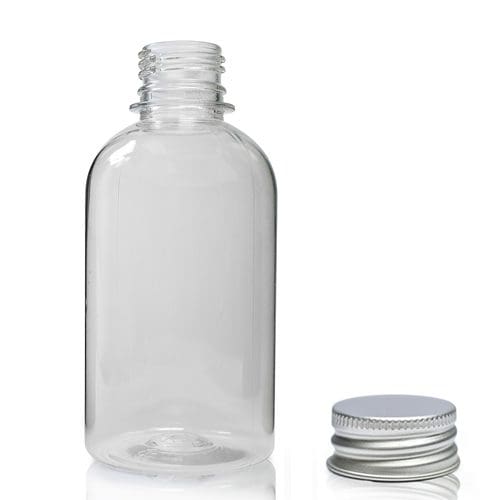 250ml Clear PET Boston Bottle With Aluminium Cap