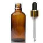 30ml Amber Glass Dropper Bottle With Luxury Gold Pipette