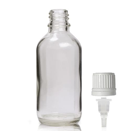 60ml Clear Glass Dropper Bottle With Dropper Cap