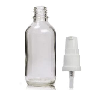 60ml Clear Glass Dropper Bottle With Lotion Pump