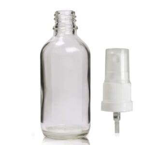 60ml Clear Glass Dropper Bottle With Atomiser Spray