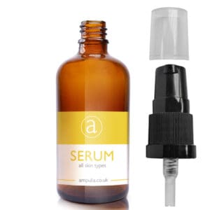 100ml Amber Glass Serum Bottle With Pump