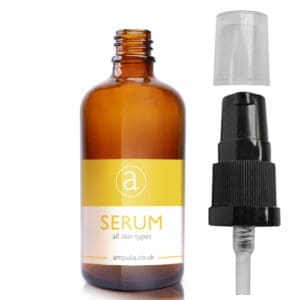 100ml Amber Glass Serum Bottle With Pump