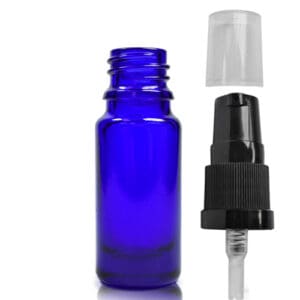 10ml Blue Glass Essential Oil Bottle With Lotion Pump