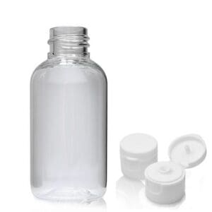 50ml rPET Boston Bottle With Flip-Top Cap